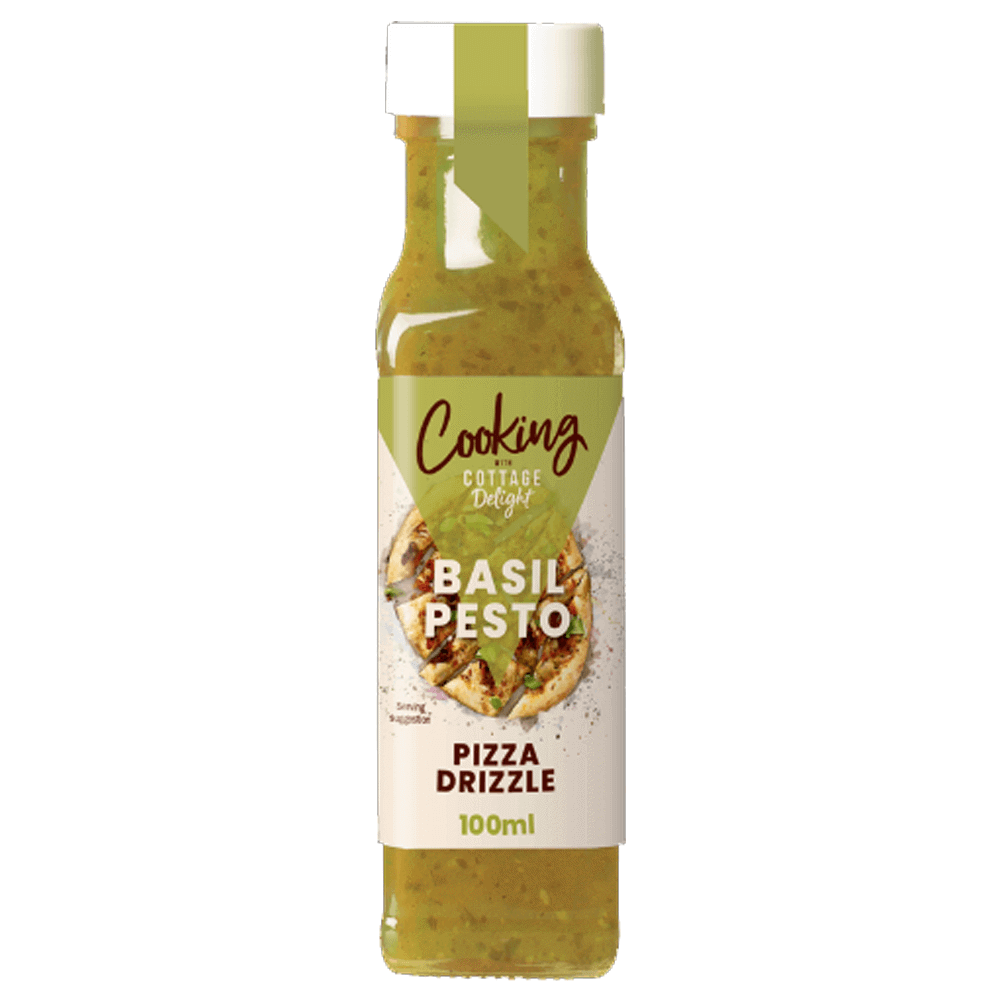 Cooking with Cottage Delight Basil Pesto Pizza Drizzle 100ml